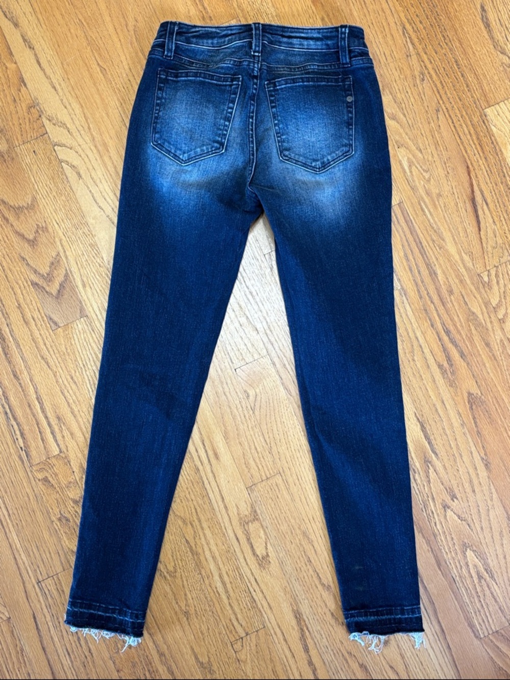 -Miss Me Skinny Ankle 9" High Rise Dark Wash Patchwork Star Love Y2K Jean W/26 - Picture 2 of 15